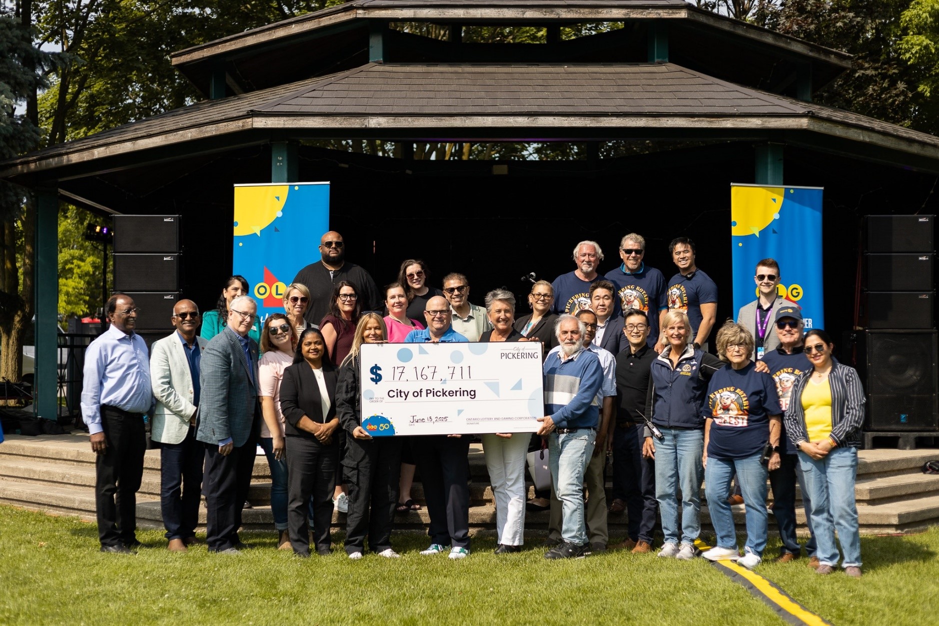 OLG Cheque Presentation, Esplanade Park, June 2025