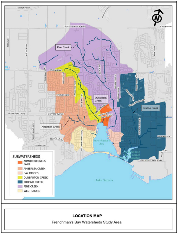 Location Map of the Frenchman's Bay Watersheds Study Area
